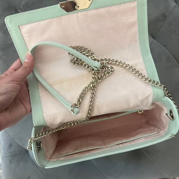 Ted Baker Mint Green Leather Mini Top Handle Bag - Picture 7 of 10